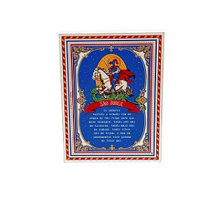 Quadro Box Sao Jorge 15x20x3,5cm em MDF