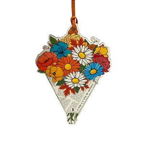 Placa Tag Bouquet Vida arte encontro em MDF 13x19,5cm