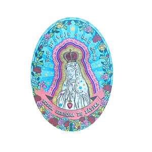 Ima Especial Nossa Senhora de Fatima em MDF 9x6,5cm