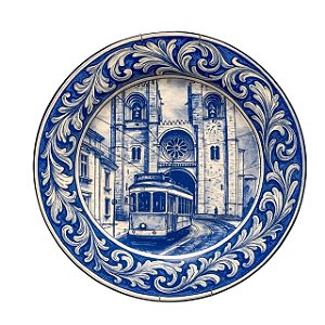 Prato Decorativo Portugues Artesanal Luiz Salvador MOD 9