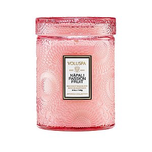 MINI VELA POTE VIDRO 50H RELEVO NAPALI PASSION FRUIT VOLUSPA