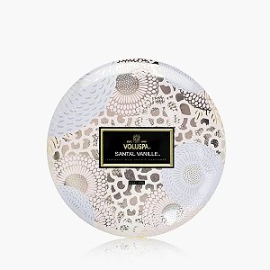 VELA LATA 3 PAVIOS 60H RELEVO SANTAL VANILLE VOLUSPA