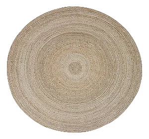 TAPETE LOTUS BEGE 2X2m REDONDO VIA STAR JUTA