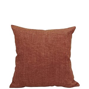 ALMOFADA EM LINHO LISO MALAGA TERRACOTA 50X50