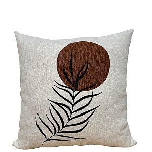ALMOFADA EM LINHO SEMENTE DE SOL 50X50