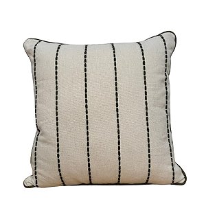 ALMOFADA EM LINHO COM LISTRAS TEXTURIZADA VERDE 50X50