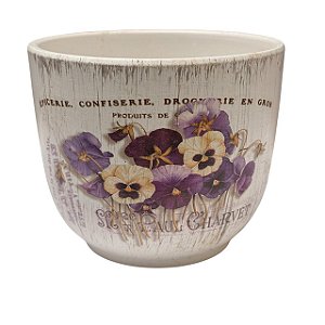 CACHEPOT VASO EM CERAMICA COLECAO AMOR PERFEITO