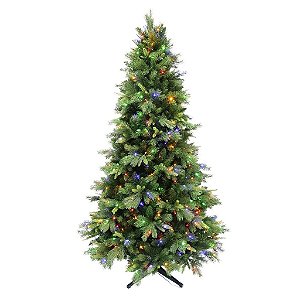 ARVORE DE NATAL DECORATIVA COM 550 LEDS E MOVIMENTO - 240CM