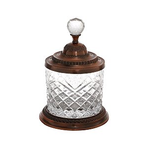 POTICHE MULTIUSO DE ZAMAC CRISTAL BRONZE