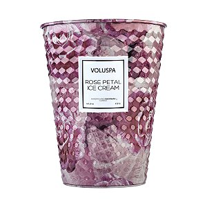Vela Voluspa Roses Collection Lata Cone 100H ROSE PETAL ICE CREAM - 737g