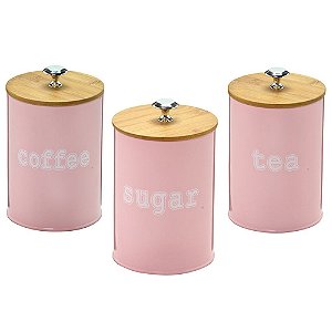 KIT 3 LATAS COZINHA ROSA