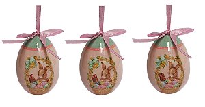 TRIO DE OVOS DE PASCOA TWO RABBITS