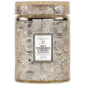 Vela Voluspa Japonica Pote de Vidro Collection Gilt Pomander & Hinoki (Oriental/Picante) 510g