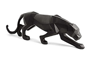 ESCULTURA LEOPARDO PRETO EM POLIRESINA