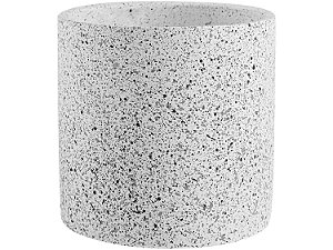 CACHEPOT BRANCO EM CIMENTO ESTILO GRANILITE G