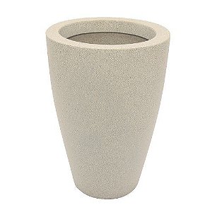 VASO CONE LISO 55 BRANCO MARMORE