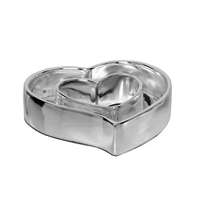 FLOREIRA DUO CORACAO METALIZADO EM CERAMICA