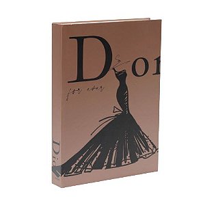 CAIXA LIVRO BOOK BOX METALIZADO DIOR FOR EVER