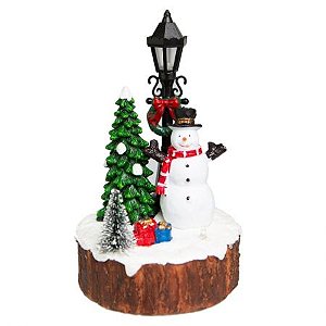 Vila Natalina - Bone de neve Snowman com iluminacao