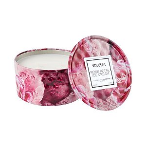 MINI VELA VOLUSPA LATA 2 PAVIOS 25H ROSE PETAL ICE CREAM