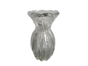 VASO DE VIDRO ESTILO MURANO TRANSPARENTE VENEZA