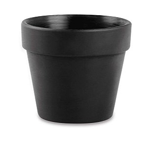 CACHEPOT EM CERAMICA PRETO