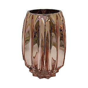 VASO DE VIDRO ROSE GOLD