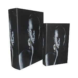 CJ. DE CAIXA LIVRO - 2PCS