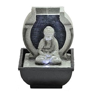 FONTE DE AGUA COM BUDA E LED DECORATIVA 110V