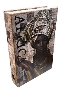 CAIXA LIVRO AFRICA P DECORATIVO