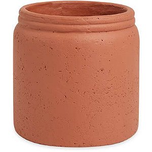 CACHEPOT RUSTICO EM CIMENTO TERRACOTA