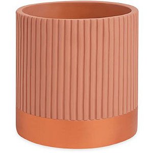 CACHEPOT EM CIMENTO TERRACOTA E COBRE