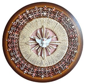 MANDALA DIVINO ESPIRITO SANTO EM MADEIRA 80CM