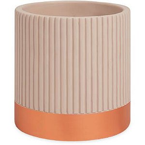 CACHEPOT EM CIMENTO NUDE E COBRE