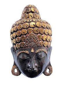 Mascara Buda Decorativo de Madeira de Bali
