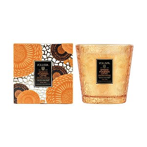 VELA VASO VOLUSPA TRABALHADO 2 PAVIOS 60H SPICED PUMPKIN LATTE