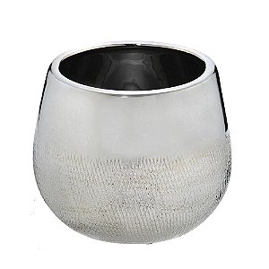 VASO DECORATIVO PRATA EM CERAMICA