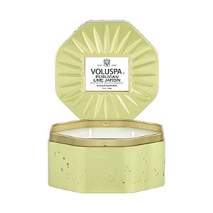 VELA VOLUSPA LATA OCTOGONAL 3 PAVIOS 50H PERUVIAN LIME JARDIN 340G