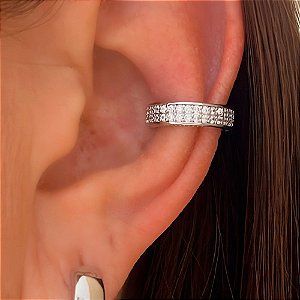 Piercing Slim Cristal Ródio Branco