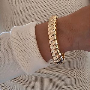 Bracelete Croissant Banhado a Ouro 18k