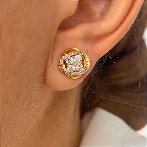 Brinco Luz D'or Banhado a Ouro 18k