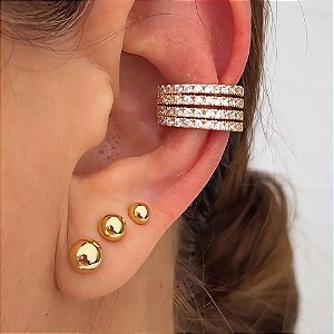 Piercing 4 Fios Ever Glow Banhado a Ouro 18k