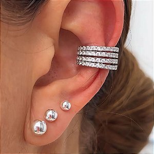 Piercing 4 Fios Ever Glow Ródio Branco