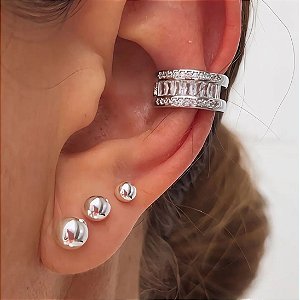 Piercing Luxo e Cristais Dream Ródio Branco