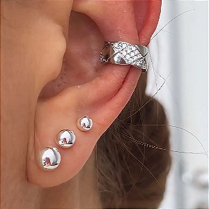 Piercing com Detalhes Lily Ródio Branco