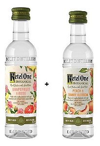 Kit Vodka Ketel One Peach E Grapefruit 50ml Vidro Garrafa