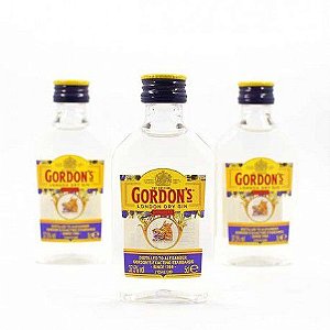 kit com 3 Miniatura Gordon's London Dry Gin 50 Ml Original E Lacrada