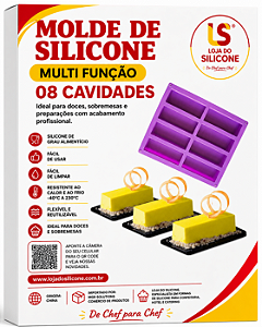 MOLDE DE SILICONE RETANGULAR MULTI FUNÇÃO
