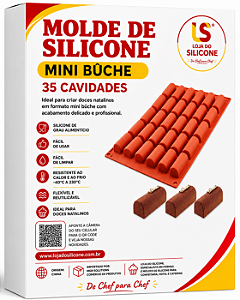 MOLDE DE SILICONE MINE BÛCHE DE NOEL E PATISSERIE