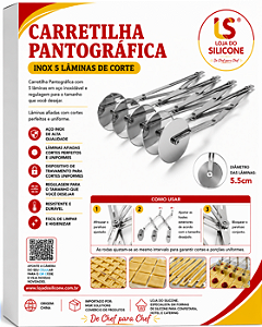 CARRETILHA PONTOGRAFICA INOX 5 LAMINAS DE CORTE